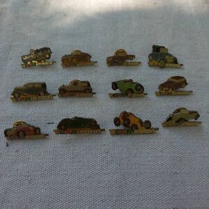 12 Year 2000s car lapel pins butterfly clasp 360